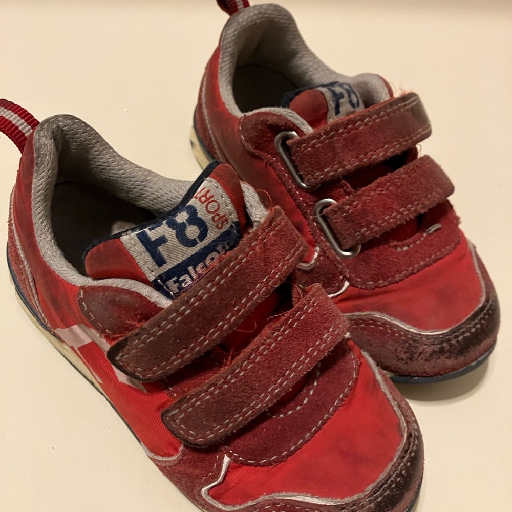 Falcotto Kids Red Velcro Sneakers Size 23